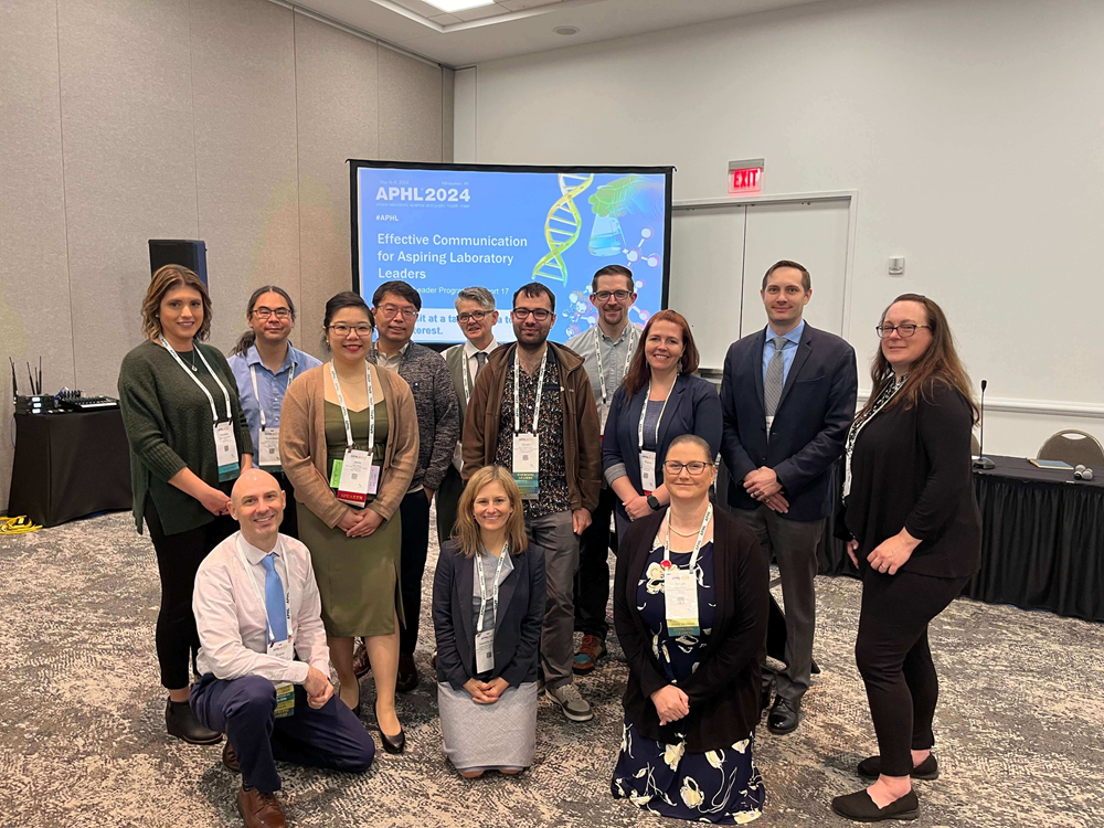 ELP Cohort 17 members gather for a group photo after their roundtable session at APHL 2024 Annual Conference.