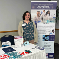 Public Health Laboratory Ambassador Kate Namey attends an outreach event.
