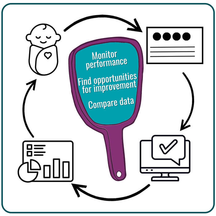 monitor performance, find opportunities for improvement, compare data