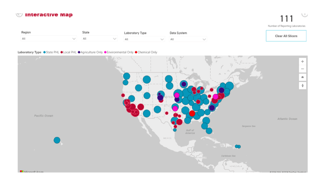 The PHLSD interactive map.