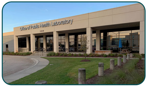 The Louisiana Department of Health (LDH) Bureau of Laboratory Services building.