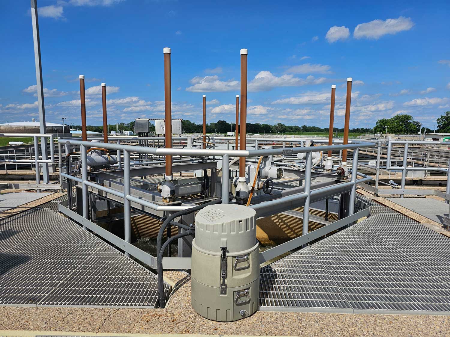 Wastewater is collected from a Texas treatment plant to test for measles. Photo: Texas Department of State and Health Services.