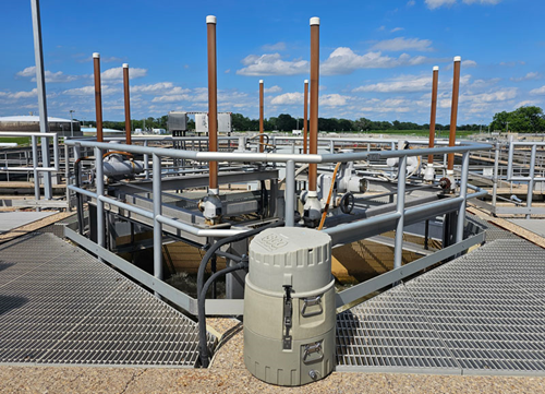 Wastewater is collected from a Texas treatment plant to test for measles. Photo: Texas Department of State and Health Services.