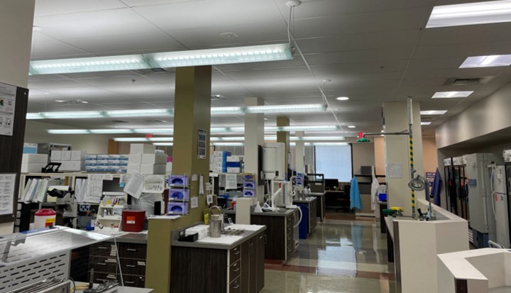 Interior of the Napa-Solano-Yolo-Marin Public Health Laboratory.