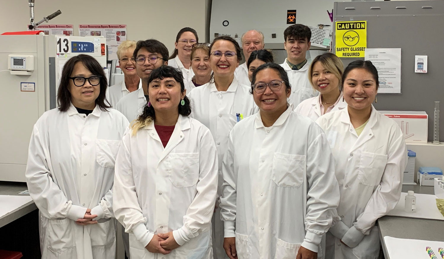 The staff at the Napa-Solano-Yolo-Marin Public Health Laboratory